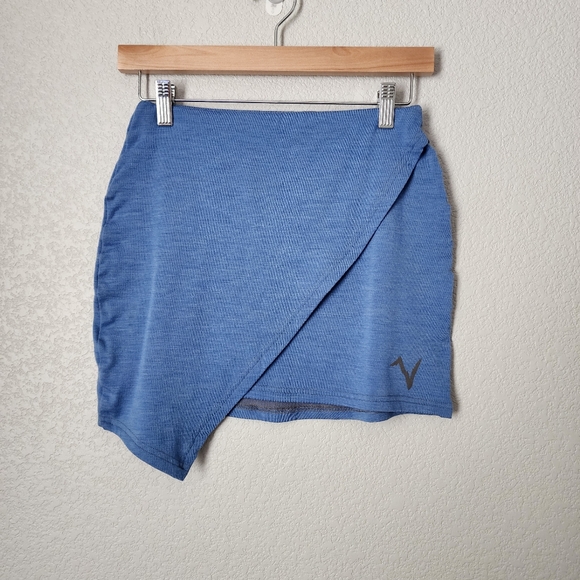VOORMI Solstice blended wool mini skirt‎ pull on athletic skirt in blue size XS - Picture 7 of 9
